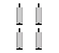 HTyghbn Patas de Repuesto de Metal para Muebles, Juego de 4 Patas Redondas con Rosca M6 y Altura Ajustable para sofá, Silla y Cama (4 Unidades) (12 cm/4,72 Pulgadas, Plateadas)