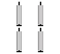HTyghbn Patas de Repuesto de Metal para Muebles, Juego de 4 Patas Redondas con Rosca M6 y Altura Ajustable para sofá, Muebles, sillas y Cama (4 Unidades) (20 cm/7,87 Pulgadas, Plateadas)