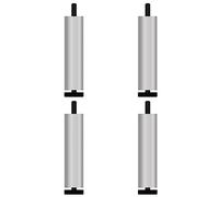 HTyghbn Patas de Repuesto para Muebles de Metal, Juego de 4 Patas Redondas con Rosca M6 y Altura Ajustable para sofá, Silla y Cama (4 Unidades) (35 cm/13,78 Pulgadas, Plateadas)