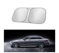 HTZSQ Parasol para Parabrisas de Coche para Mercedes-Benz C 220,Titanio Plateado Parasol Coche Delantero Plegable Parasol Protección Rayos UV Accesorios Coche Interior