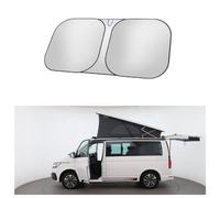 HTZSQ Parasol para Parabrisas de Coche para Volkswagen T6 California,Titanio Plateado Parasol Coche Delantero Plegable Parasol Protección Rayos UV Accesorios Coche Interior