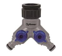 HU-firma Enchufes grifo 2 vías con grifos Hu-307