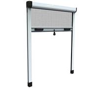 HU-firma Mosquiteras de aluminio vertical blanco, 140 x 170 cm