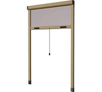 HU-firma Mosquiteras de aluminio vertical, bronceado, 120 x 170 cm