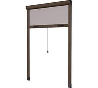 HU-firma Mosquiteras de aluminio vertical, marrón, 160 x 170 cm