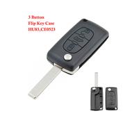 (HU83) Estuche para mando a distancia de 3 botones, color negro VA2 CE0536/HU83 CE0523, compatible con Peugeot