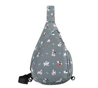 HUA ANGEL Bolso bandolera multiuso para viajes, senderismo, bolsa de pecho de moda, mochila de hombro, correa convertible, Cachorro gris, One Size, Ciclismo