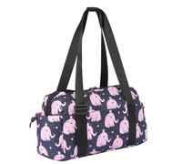 HUA ANGEL Bolso Deportivo Mujer Mini - Bolsa Gimnasio/Piscina/Playa Impermeable con 7 Bolsillos - Bandolera Ajustable Ligera (0.41kg) para Yoga, Deporte, Viaje o Uso Diario