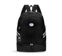 HUA ANGEL Mochila de Viaje para Mujer Hombre, 45L Mochila Portátil 15 Pulgadas Extensible con Compartimento para Zapatos y 10+ Bolsillos, Impermeable para Avión Trabajo Gimnasio, Negro