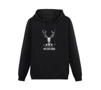 HUA JIAO MOPIAN The Dead South Illusion & Doubt Men's Pullover Hoodies Unisex Cotton Hip Hop Print Sweatshirts Black XL