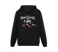 HUA JIAO MOPIAN The Moody Blues Men's Pullover Hoodies Unisex Cotton Hip Hop Print Sweatshirts Black 3XL