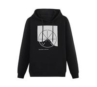 HUA JIAO MOPIAN Touche Amore Mono Men's Pullover Hoodies Unisex Cotton Hip Hop Print Sweatshirts Black 3XL