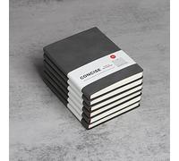 huaao A6 Cuaderno Clásico Bloc De Notas A6 Tapa De Cuero Cuaderno Exquisito Simple Cuaderno Diario Agenda para Oficina Notas Viajes Estudio Reuniones Escolar Proyectos 10,5 * 14cm, 6PCS Gris