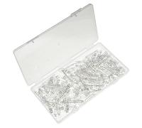 HUABAN 150 Piezas 5mm Roja y Verde esmeralda Luz de diodo LED Bicolor,F5 Cima redonda Lente difusa transparente acuosa Cátodo común Lamparas emisoras Indicador