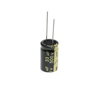 HUABAN 5 Piezas 500V 33UF 16x25mm Alambre de plomo condensador electrolítico de aluminio de alta frecuencia de baja resistencia equivalente serie 500 Volt 33 UF