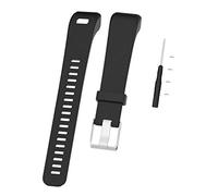 Huabao Correa Compatible con Garmin vivosmart HR +/Garmin Approach X10/X40,Ajustable Silicona Deportiva Band Repuesto Pulsera (Negro)