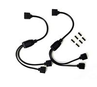 HUABLUE 2pcs/Pack Negro 5Pin LED Splitter Cable Y Splitter Cable Distribuidor Cable LED Stripe Conector para una a dos SMD 5050 3528 RGBW LED tiras (30 cm)