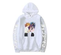 Huacaiyu Anime Chainsaw Man Hombre Sudadera con Capucha Cosplay Denji Reze Harajuku Cartoon Hoody Top Sudaderas De Manga Larga Negro XXS-4XL