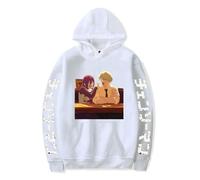 Huacaiyu Anime Chainsaw Man Hombre Sudadera con Capucha Cosplay Denji Reze Harajuku Cartoon Hoody Top Sudaderas De Manga Larga Negro XXS-4XL