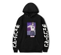 Huacaiyu Anime Chainsaw Man Hombre Sudadera con Capucha Cosplay Denji Reze Harajuku Cartoon Hoody Top Sudaderas De Manga Larga Negro XXS-4XL
