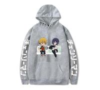Huacaiyu Anime Chainsaw Man Hombre Sudadera con Capucha Cosplay Denji Reze Harajuku Cartoon Hoody Top Sudaderas De Manga Larga Negro XXS-4XL