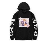 Huacaiyu Anime Chainsaw Man Hombre Sudadera con Capucha Cosplay Denji Reze Harajuku Cartoon Hoody Top Sudaderas De Manga Larga Negro XXS-4XL
