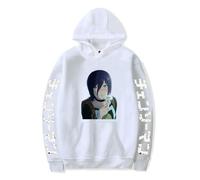 Huacaiyu Anime Chainsaw Man Hombre Sudadera con Capucha Cosplay Denji Reze Harajuku Cartoon Hoody Top Sudaderas De Manga Larga Negro XXS-4XL