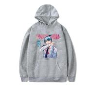 Huacaiyu Anime Chainsaw Man Sudadera con Capucha Cosplay Pochita Denji Cartoon Hoody Hombre Sudaderas De Manga Larga Top Negro XXS-4XL