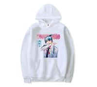Huacaiyu Anime Chainsaw Man Sudadera con Capucha Cosplay Pochita Denji Cartoon Hoody Hombre Sudaderas De Manga Larga Top Negro XXS-4XL
