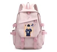 Huacaiyu Anime Haikyuu Mochila Casual Mochila Personalidad Bolsos Escolares Casual Daypacks con Hinata Shoyo para Unisex, Karasuno Cosplay Impermeable y Ligera con estampado Bolsas Escolares Negro