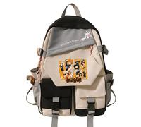 Huacaiyu Anime Haikyuu Mochila para la Escuela con Estampado Mochila Informal de Moda de Dibujos Animados Karasuno Cosplay Hinata Shoyo Mochila Escolar para Estudiantes Unisex