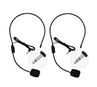 HUACAM YYPJ02 Condensador Headset Micrófono, Boom Wired Flexible (estándar de 3,5 mm Conector Jack) para la Correa Paquete Sistemas de micrófonos (2 x Auricular con micrófono)