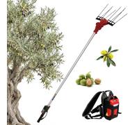 Huachorial Cosechadora Eléctrica de Aceitunas 250W/800W, Pértiga 175-270 cm | Sin Necesidad de Escalera, Mango Ergonómico Antideslizante, Motor Brushless de Cobre, Apto para Goji y Bayas