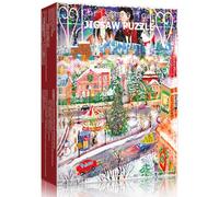 HUADADA Puzzle 1000 Piezas - Ciudad Navideña
