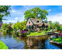 HUADADA Puzzle 1000 Piezas, Pueblo de Giethoorn, Puzzle de 1000 Piezas, Puzzles para Adultos, Imposible Puzzle, Colores Variados, Regalo de Puzle, Rompecabezas 1000 Piezas para Adultos y Niños