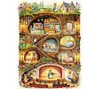 HUADADA Rompecabezas para adultos, 1000 piezas, conejo, madriguera, rompecabezas de 1000 piezas para adultos, el mejor regalo para la confianza del estrés y la relajación