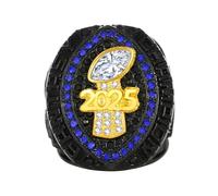 Huadafun Anillo de Campeón Fantasy Football 2025 con Caja de Exhibición - Réplica del Trofeo FFL League, Recuerdo de Rugby y Fútbol, Regalo para Fans, Amigos, Familia y Coleccionistas,Azul,11#