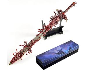 Huadafun Elden Ring Blasphemous Blade Réplica 30 cm Espada de Metal con Soporte, Coleccionable de Gaming Decoración de Escritorio y Regalo para Fans y Coleccionistas