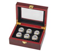 Huadafun Set de Anillos de Campeonato Super Bowl 56 RAMS - 6 Jugadores | Recuerdo Rugby, Coleccionables & Adornos de Escritorio | Regalo para Hombres, Exalumnos, Amigos & Fans