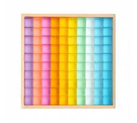 HuadaXtai 100 Piezas Bloques Cúbicos Acrílico Apilables Bloques Construcción con Banja Translúcidos Juguetes para Clasificación y Apilado, Macaron