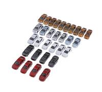 HuadaXtai 30 Piezas Modelos de Coche Pintados Escala Z Automóviles Miniatura de Plástico Accesorios de Maqueta de Tren Ciudad Escena Callejera Adecuado, 1: 150