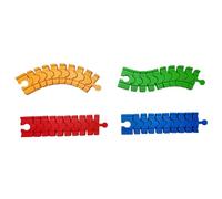 HuadaXtai 8 Piezas Pista de Tren para Niños Accesorios de Vía Expansiva Juego Flexible PP Adecuada para Juegos de Ciudad Coordinación Fina Fiestas, 4 Piezas de Vías de Tren