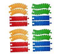 HuadaXtai 8 Piezas Pista de Tren para Niños Accesorios de Vía Expansiva Juego Flexible PP Adecuada para Juegos de Ciudad Coordinación Fina Fiestas, 16 Piezas de Vías de Tren