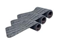 HuadaXtai Alfombrilla Antideslizante para Escalera Tapete Escalera Peldaño Alfombra Cubierta con Respaldo de Gancho y Bucle, S 19 7 Pulgadas, Rayas Azul Grisáceo