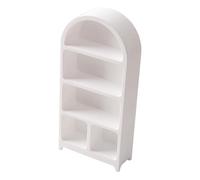 HuadaXtai Armario en Miniatura a Escala 1:12, Minimueble, Librería, Estantería Hecha a Mano para Casa de Muñecas, Accesorios para Sala de Estar en Micropaisaje, Blanco, con Los Pies