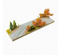 HuadaXtai Autumn Diorama Model Diorama de Otoño Escala 1 64 Miniatura de Carretera Maqueta de Calle Escena de Colección Hecha a Mano en Madera Plástico y Resina, 20x60cm, Overall