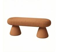 HuadaXtai Banco de Borreguillo Banco Taburete Banqueta Asiento con Diseño Irregular Moderno Cubierta Mullida y Soporte Estable de Madera Adecuado para Vestidor, 1.5 Metros, Color to 9