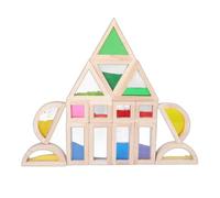 HuadaXtai Bloques de Construcción Conjunto de Madera Educativo Didáctico Sensorial Promueve Creatividad Juego de Apilamiento Manualidades Adecuado para