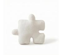 HuadaXtai Cojín Decorativo Cojín de Asiento Almohadón Cojín de Piso Estilo Moderno con Notches Tipo Rompecabezas Superficie Bucle Suave Relleno PP Soporte, Blanco