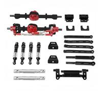 HuadaXtai Component Set Paquete de Piezas para Coche RC 1/12 Eje Amortiguador Engranaje Varillaje Aleación Metálica Firme Compatible con MN82 LC79 Mn82pro, Black